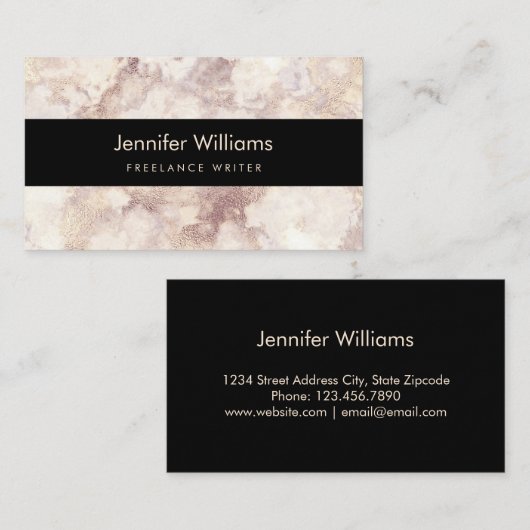 Weiße MarmorVisitenkarte Visitenkarte (Vorne/Hinten)