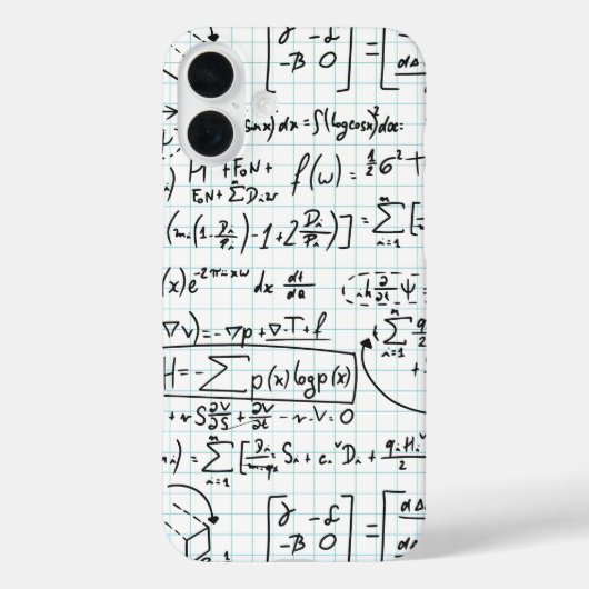 Weiße Mathe-Formeln Wissenschaftshandy Case-Mate iPhone Hülle (Rückseite)