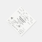 Weiße Mathematik-Abschlussklasse der Graduierung Serviette (Ecke)