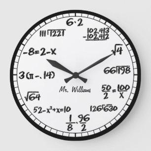 Weiße Mathematik gleicht benutzerdefinierte groß Große Wanduhr