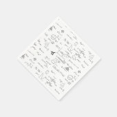 Weiße Mathematik-Gleichungen Grafikformeln als Mus Serviette (Ecke)