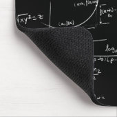 Weiße mathematische Formeln und Gleichungen Dunkel Mousepad (Ecke)