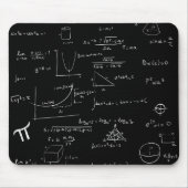 Weiße mathematische Formeln und Gleichungen Dunkel Mousepad (Vorne)
