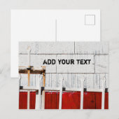 Weiße Mauer Postkarte (Vorne/Hinten)
