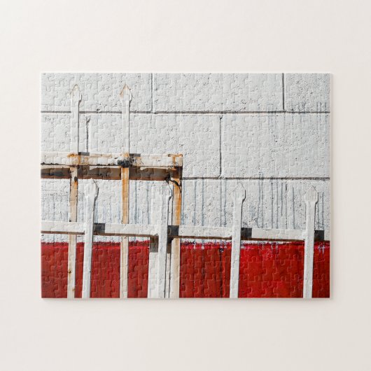 Weiße Mauer Puzzle (Horizontal)