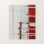 Weiße Mauer Puzzle (Vertikal)