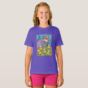 WEIßE MAUS IM CANDY CORN GARTEN, BUNT & SÜß T-Shirt