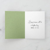 Weiße Maus mit Schirm Karte (Innenseite)