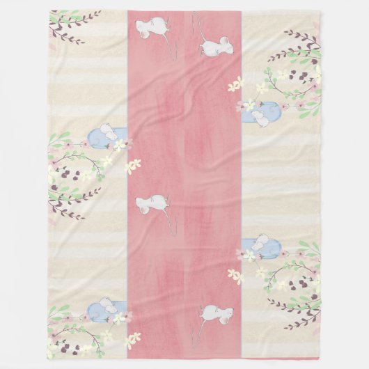 Weiße Mäuse auf Zuhause Fleece Blanket (Vorderseite)
