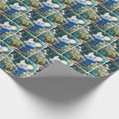 Weiße Mäuse im Garten Geschenkpapier (Ecke)