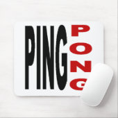 Weiße Mausmatte PING PONG Mousepad (Mit Mouse)