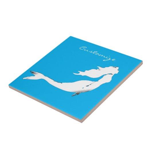 Weiße Meerfrüchte Schwimmen Thunder_Cove Fliese (Seite)