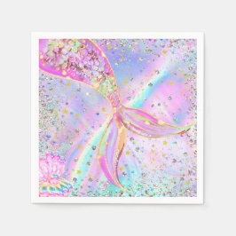 Weiße Meerjungfrau unter der Geburtstagspartei des Serviette