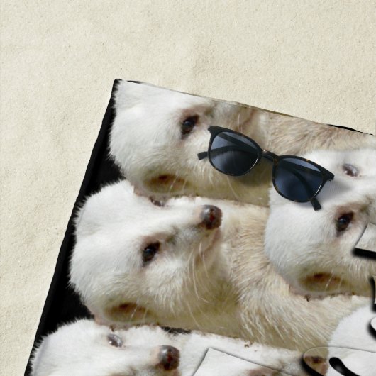 Weiße Meerkat Army, Strandhandtuch (Beispiel)