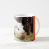 weiße Meerschweinchen-Tasse Kaffeetasse (VorderseiteRechts)
