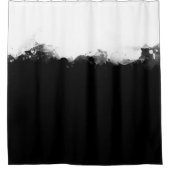 Weiße Melodien mit Schwarz Duschvorhang (Vorderseite)