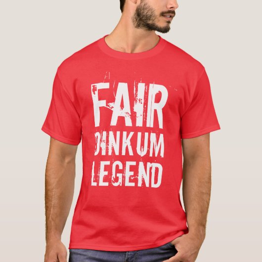 Weiße Messe Dinkum Legend T-Shirt (Vorderseite)