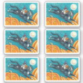 WEISSE MICK & SCHWARZE KATZE AUF HALLOWEEN SCAVENG AUFKLEBER (Vorderseite)