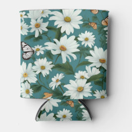 Weiße Milch und Schmetterlinge Dosenkühler