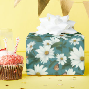 Weiße Milch und Schmetterlinge Geschenkpapier