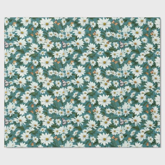 Weiße Milch und Schmetterlinge Geschenkpapier (Flach)