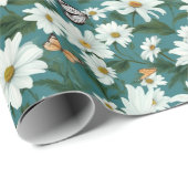 Weiße Milch und Schmetterlinge Geschenkpapier (Rolleneckpunkt)