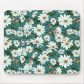 Weiße Milch und Schmetterlinge Mousepad (Vorne)