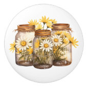 Weiße Milchprodukte in Mason Jars Keramikknauf (Vorderseite)