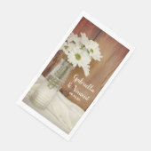 Weiße Milchprodukte in Milchflaschen - Hochzeit vo Serviette (Ecke)