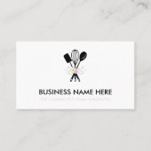 Weiße Minimal Bäckerei Konditorei Pizzeria Visitenkarte (Vorderseite)