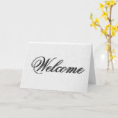 Weiße Minimal Willkommen im Team Karte (Gelbe Blume)