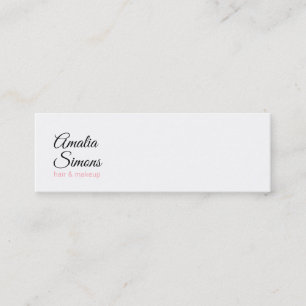 Weiße Minimalistische Geschäfts-Karten Mini Visitenkarte
