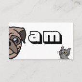 Weiße Minimalistische Katze und Hundepflege Visitenkarte (Rückseite)