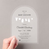 Weiße Minimalistische lichtdurchlässige moderne Ba Acryleinladungen (Insitu (Handheld))