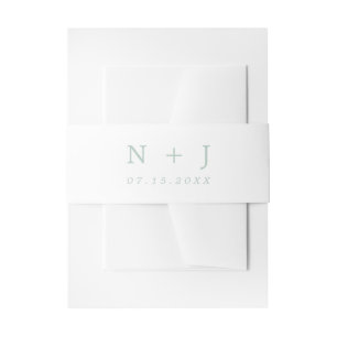 Weiße, minimalistische moderne Hochzeit Einladungsbanderole