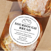 Weiße Minimalistische Sauerteig-Bäckerei-Brot-Aufk