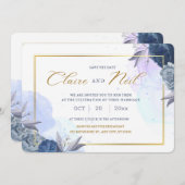 Weiße Minimalistische Save the Date Einladung (Vorne/Hinten)