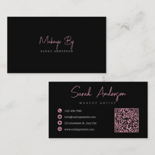 Weiße Minimalkarte, Wellness-Center, Nägel, Lash Visitenkarte