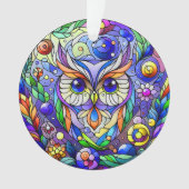 Weiße mit Saphir Augen Ornament (Vorderseite)