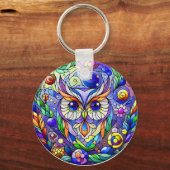 Weiße mit Saphir Augen Schlüsselanhänger (Rückseite)