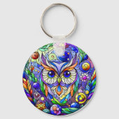 Weiße mit Saphir Augen Schlüsselanhänger (Rückseite)