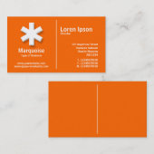Weiße Mittelregulierung - Orange (FF6600) Visitenkarte (Vorne/Hinten)
