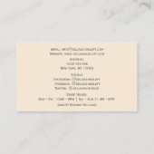 Weiße Mode mit rosa High Heels Visitenkarte (Rückseite)