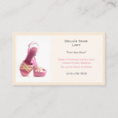 Weiße Mode mit rosa High Heels Visitenkarte (Vorderseite)