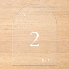 Weiße, moderne Acrylic-Tischnummer Acryleinladungen