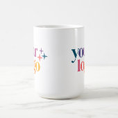 Weiße moderne benutzerdefinierte Logos Kaffeetasse (Mittel)