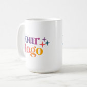 Weiße moderne benutzerdefinierte Logos Kaffeetasse (Vorderseite Links)