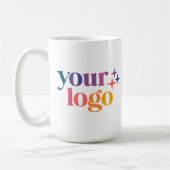 Weiße moderne benutzerdefinierte Logos Kaffeetasse (Links)