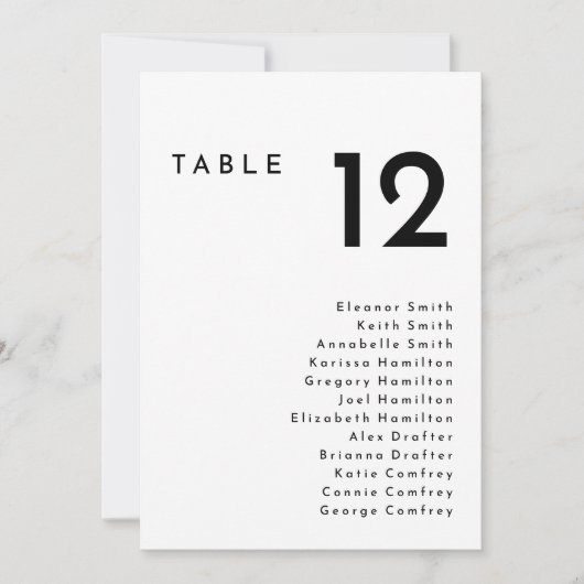 Weiße, moderne, fette Hangkarte (Vorderseite)