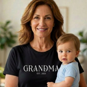 Weiße moderne lustige Schrift etablierte Oma T-Shirt
